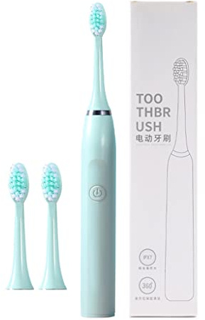 Electric Toothbrush 5 Modes AA Battery Powered Toothbrush 3 Brush Heads 19800 Vibrations