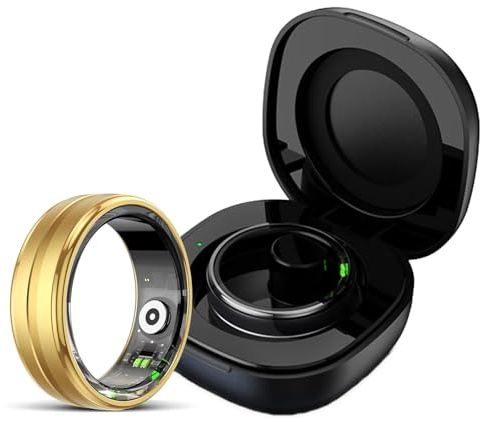 findtime Bague intelligente pour homme et femme - Tracker de fitness IP68 - Étanche - Anneau de suivi de fitness - Android iOS - Podomètre - Moniteur de fréquence cardiaque SpO2 - Suivi du sommeil