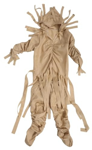 BESPORTBLE 1 set di costumi da mummia per bambini di Halloween, vestito spaventoso simile a una benda con top, pantaloni, scarpe, vestito da per ragazzi e ragazze per cosplay, recite scolastiche