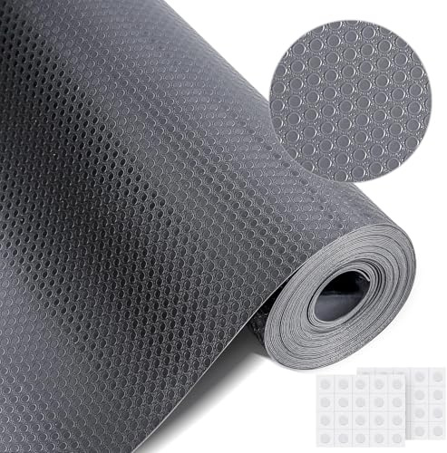 moinkerin Lådfoder 45 × 600 cm, 450 gsm icke-självhäftande kökshyllor, vattentät och oljesäker EVA skåpmatta, halkfritt kyl- och kökshyllskydd