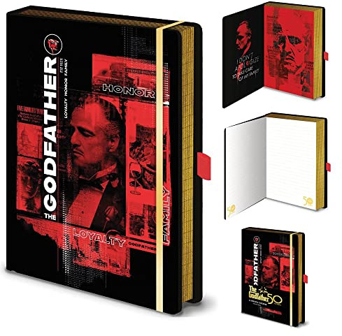 Grindstore The Godfather Vito Corleone A5 Notebook - Official Merchandise , ‎Schwarz/Rot , Pack of 1