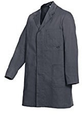 BP Workwear Basic 1310-150-53 Arbeitsmantel - Verdeckte Knopfleiste - Reine Baumwolle - Normale Passform - Größe: 52/54 - Farbe: dunkelgrau