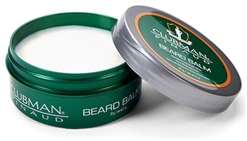Clubman Pinaud Beard Balm – Nourishing & Conditioning Beard Balm for Men, Strong Hold, 2 oz