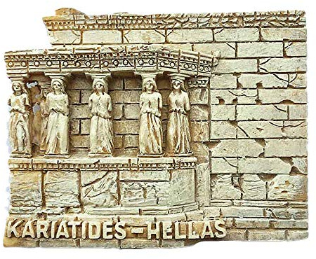Calamita da frigorifero 3D con l'Acropoli Erechtheion di Atene Grecia, souvenir da collezione, decorazione per la casa e la cucina, adesivo magnetico per frigorifero