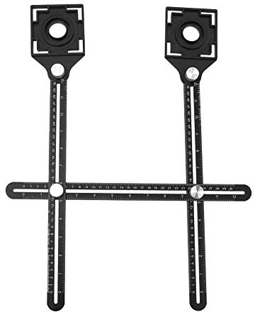 Multi Angle Measuring Ruler Aluminum Alloy and Stainless Steel Universal Angularizer Template Tool 45.5x36x0.1cm Layout Tool for Handymen Builders Craftsmen Tile Work