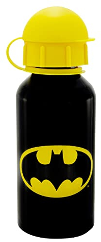 DC Comics Trinkflasche Batman - Logo Flasche Wasserflasche aus Aluminium 400 ml Schwarz