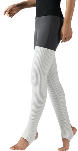 Nanxson Femmes Jambière Guêtres Genouillères Longue Leggings Chauffe-jambes Pour la Danse Fitness Yoga (blanc)
