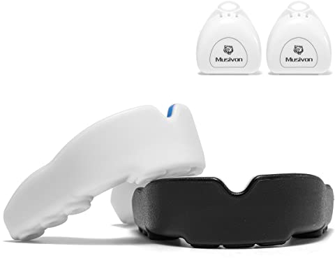 Musivon Mundschutz boxen kinder 5-8 jahre (2 Stück) Sport Mundschutz für Boxen Kampfsport Mma Hockey Football Muay tha Ice Hockey