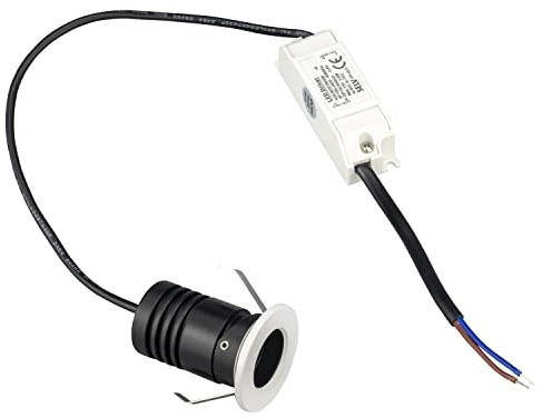 Popp® Mini Spot LED 3W 3000K 4000K 200Lm Direccionable profundo empotrable ø30 CRI90 COB IP20 Aluminio Blanco (Pack 2 unidad, 4000K)