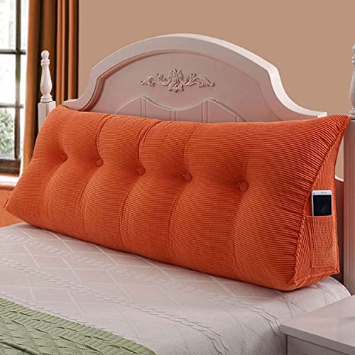 OBTUSS - Cuscino grande per testiera da letto, per lettura, cuscino da comodino, cuscino lungo per divano, 80x50x20 cm, cuscino triangolare per schienale, cuscino di supporto