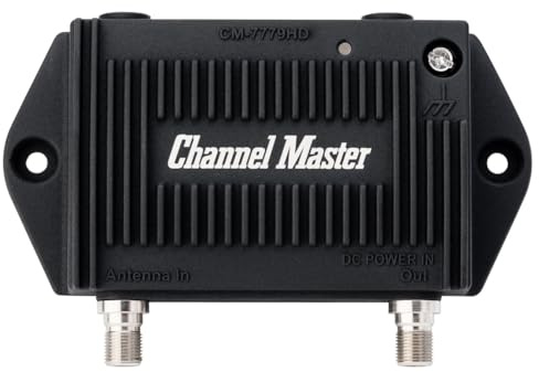 Channel Master TV Antenna PreAmp 1-1-Port TV Antenna Pre-Amplifier, Built-in LTE Filter, 17-30dB Gain, Compatible with Non-Amplified TV Antennas, Increases Signal Strength, Indoor/Outdoor