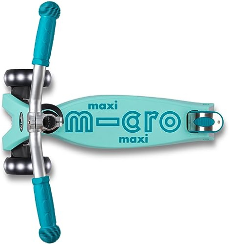 Maxi micro™ Deluxe Pro LED | Das ORIGINAL | Kinder Roller ab 5 Jahren | Premium Kinderroller von 5-7 Jahre | Lenker höhenverstellbar | Kickboard Scooter | 5 6 7 Jahre (Vibrant Blue)
