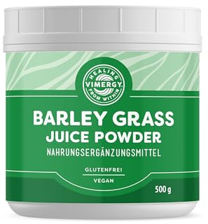 Vimergy Barley Grass Juice Powder – Barley Grass Juice Super Greens – Vegan Supplement – Formulated Without Anti-Caking Agents, fillers, Flavors, or Sugar– Non-GMO & Gluten-Free (500g)