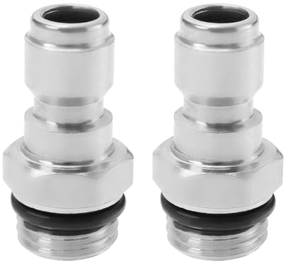 LT Easiyl 2 pièces 1/4 connecteur à dégagement Rapide M22-14mm Filetage mâle coupleur de Nettoyeur Haute Pression en Acier Inoxydable raccords de Lance à Mousse de Neige connecteur de Tuyau fileté