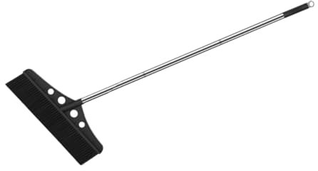 HOUDERCO Heavy Duty Garden Broom Detachable Head Outdoor Sweeper for Driveway Patio Brush Stainless Steel Brush Head Design