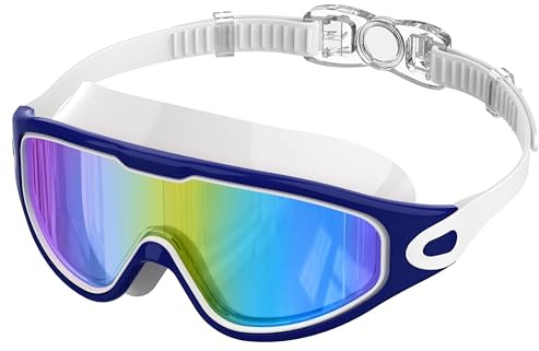 Ambienden Gafas Natacion Hombre Para Adultos, Montura Grande, Antivaho, ProteccióN UV, Lentes HD | Gafas Natacion Mujer Unisex Ideales Para Buceo Y Deportes AcuáTicos Al Aire Libre-WB