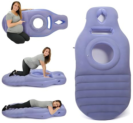 Kingbar Cuscino Gonfiabile Per La Gravidanza, Cuscino Per Maternità Con Foro Per La Pancia, Per Un Supporto Ottimale Durante Il Sonno, Supporto Per Il Pancione, Blau