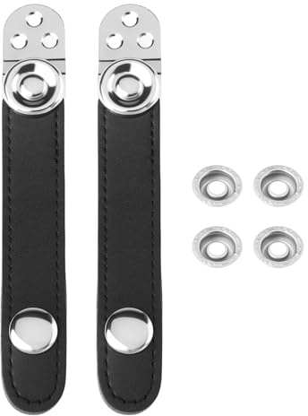 VGOL 2Pcs Adjustable PU Leather Bellows Straps for Bass Accordions with Buckles,7.6cm