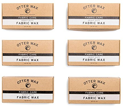 Otter Wax Heavy-Duty Fabric Wax Bar | 6-Pack | 5 oz | Water Repellent Surface Sealing Canvas Wax for Waxed Canvas Jackets, Bags & Shoes | All-Natural & PFAS-Free Beeswax Protectant Made in USA