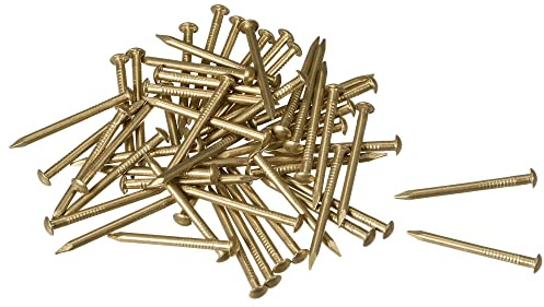 uxcell Small Tiny Brass Nails 1.5x20mm for DIY Decorative Pictures Wooden Boxes Household Accessories 50pcs