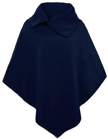 Rayson Ponchos Mujer Punto Invierno Otoño Elegante Irregular Calentar Jersey en Colores Lisos Escote Diagonal con Capa de Cremallera y Capa de Cuello Alto Dos Formas de Llevar