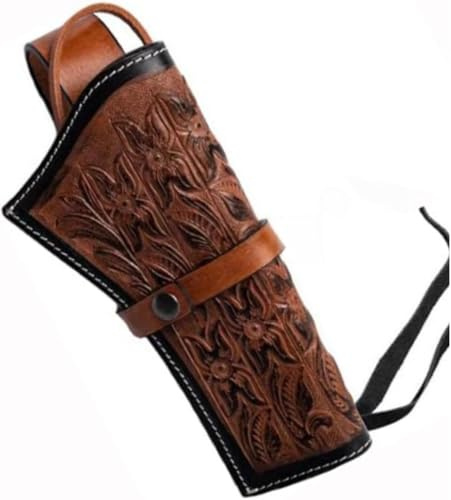 Warreplica Läder Western Gun Holster Heritage Rough Rider .Colt SAA Ruger Wrangler Single Sex Vaquero Uberti Cattleman Cowboy hölster för 4,75 och 5,5 Barrel Revolvers Heritage Holster