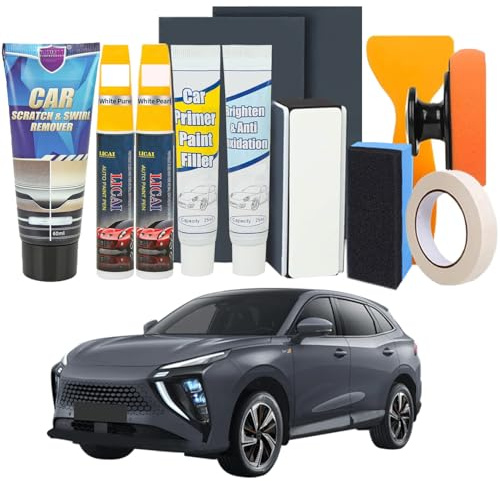 Efface Rayure Voiture, Anti Rayure Voiture Carrosserie, Efface Rayure Profonde Voiture Avec Car Scratch Remover et Stylo Peinture Voiture pour Surfaces Automobiles (11, Blanc pur + blanc nacré)