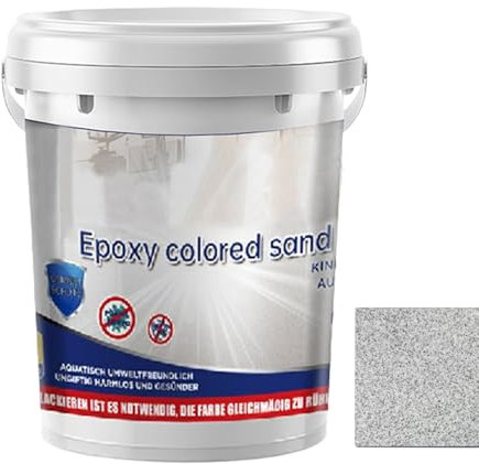 Pintura epoxi para pisos, revestimiento autonivelante, impermeable, autonivelante, antideslizante, a base de agua, para hormigón, madera, exterior, bañera, baño, garaje, azulejos