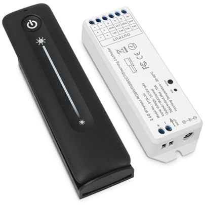 Cvoepobey Regulador de Intensidad LED 2,4 G PWM Control Remoto Inalámbrico Táctil 5 V 36 V Tira de Luces LED de un Solo Color Interruptor Regulador de Intensidad WiFi Inteligente