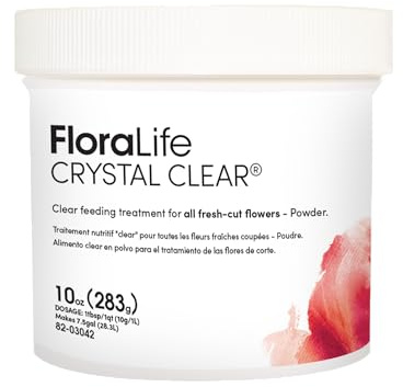 FloraLife Crystal Clear Flower Food Powder for Fresh-Cut Flowers - 10 oz
