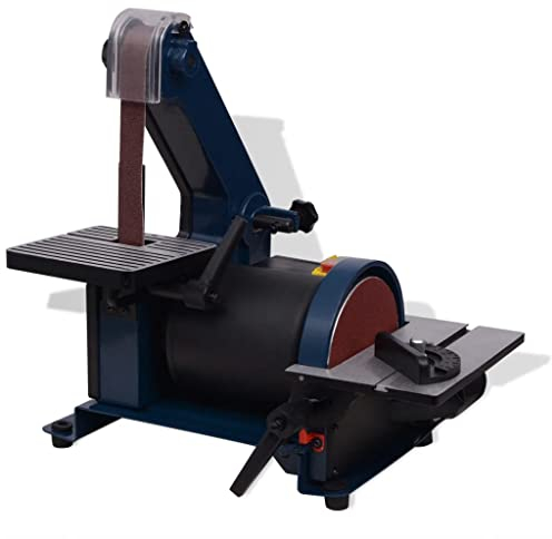 vidaXL Máquina Lijadora de Banda y Disco Inclinable 300W Herramienta Pulidora
