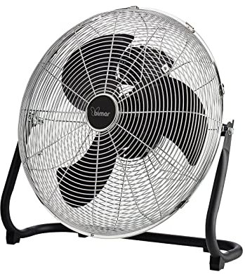 bimar VS58 Ventilatore Turbo da Pavimento e Muro, Elica Ø 45cm con 3 Pale in Alluminio, Ventilatore da Terra a 3 Velocità, Orientabile Alto Basso, Kit Installazione Murale Incluso, 100W