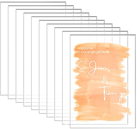 10 pièces Plaque Acrylique Transparente 180x127x2mm Transparent Feuille de Plexiglass Transparent pour DIY Cadres Photo Peintures Crafts