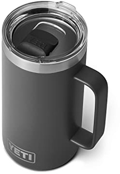 Yeti Rambler 24 oz Mug, Vacuum Insulated, Stainless Steel with MagSlider Lid, Charcoal