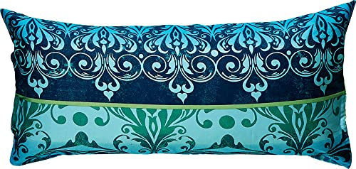 Erwin Müller Kissenbezug Flanell Wendekissenbezug blau Größe 40x80 cm - für die kühle Jahreszeit, mollig warm, temperaturregulierend, mit Reißverschluss