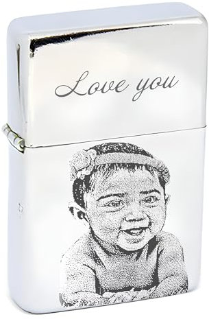 Accendino con foto incisa | Regalo San Valentino | Zorr Personalizzato Lucido | Incisione Gratis su accendino a Benzina