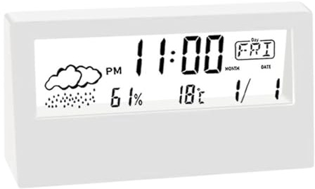 Despertador de cabecera, Despertador de cabecera | Reloj de sobremesa electrónico, Despertador de Mesa Transparente con Temperatura, 12/24 Horas, Reloj de Noche para el hogar
