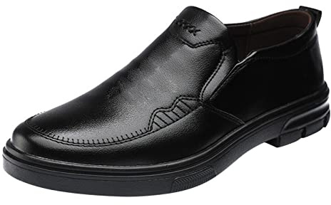 Scarpe da uomo business classiche da cerimonia Oxford leggere da matrimonio in vernice larghe sneaker eleganti in pelle scarpe tradizionali stringate A, Nero , 44