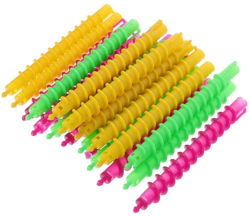 Kit de Permanente à Spirales 100 Pièces en ABS pour Cheveux | Couleur Aléatoire et Préparation Coiffure Mariage, Usage Maison, Lot de 5 Paquets de 20 Sectionnement Organisé