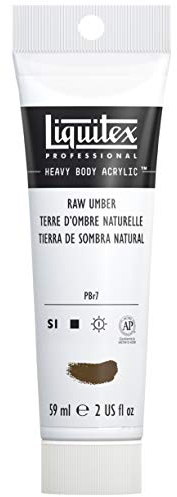 Liquitex 1045331 Professional Heavy Body Acrylfarbe in Künstlerqualität mit ausgezeichneter Lichtechtheit in buttriger Konsistenz, 59ml Tube - Umbra Natur