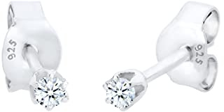 Elli DIAMONDS Ohrringe Damen Basic Ohrstecker mit Diamant (0.06 ct.) in 925 Sterling Silber