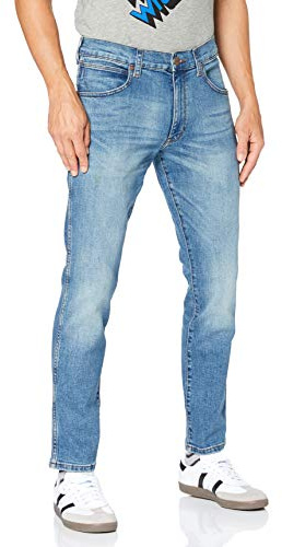 Wrangler Men's Larston Jeans, Blue Fever, 32W / 30L