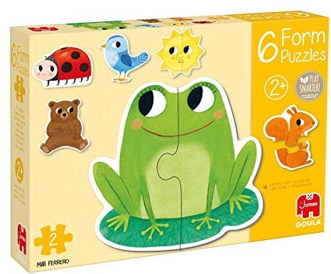 Goula - 6 Puzzles Tierform, 2 Stück, 53173, Mehrfarbig, Einheitsgröße
