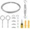 Drahtseil 2mm Edelstahl Set, 6M Drahtseil Rankhilfe Set,M4 Seilspanner & 304 Edelstahl Spanndraht PVC-ummantelt, Rankhilfe aus Edelstahl für Kletterpflanzen, Hänge, Wäschelein, Garten, Gardinen Seil