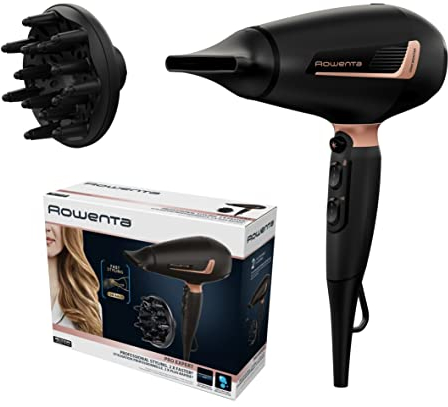 Rowenta Cv8830 Pro Expert, Haartrockner, 2200 W, Ionen-Generator, Styling-Zubehör, personalisierte Einstellungen, ergonomisch, schwarz