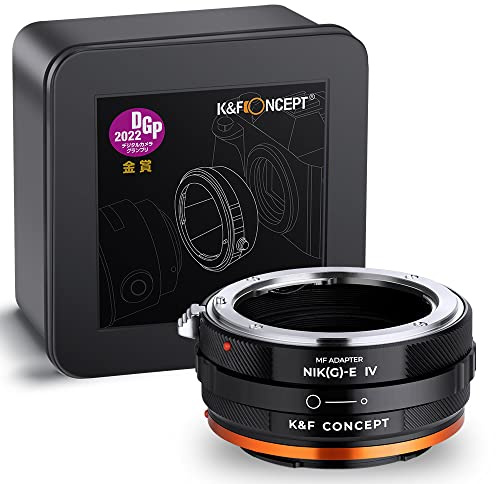 K&F Concept Linsmonteringsadapter NIK(G)-NEX IV manuellt fokus kompatibel med Nikon F (G-typ) objektiv och Sony E Mount kamerahus.