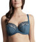 Panache Women's Emilia Full Cup Underwired Bra Coverage, Sheer, Midnight Teal, 36DD