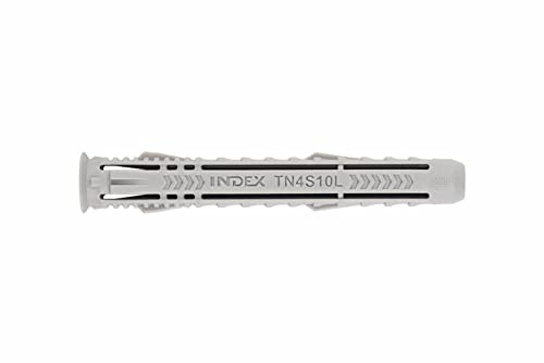 INDEX Cheville nylon quadruple expansion pour tout type de materiaux - Long cheville 10 x 80 Ø10 - Boite de 25 - Cheville fixation