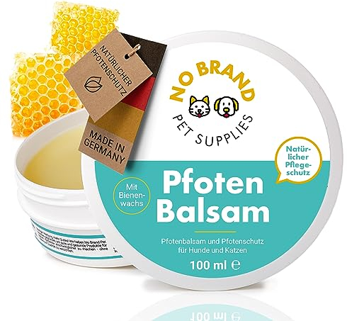 NO BRAND PET SUPPLIES 100 ml Pfotenbalsam Hund & Katze I Pfotenschutz Hund I Ideale Pfotenpflege für Hunde mit Propolis & Bienenwachs I Natürliche Pfotenpflege gegen trockene und Wunde Pfoten
