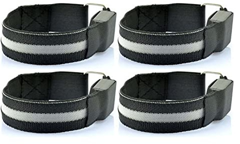 Lot de 4 Sangles de Jambe de Cheval LED - Colliers Lumineux pour Animaux de Compagnie - Équipement d'équitation - Équipement d'équitation - Ceintures Equines en Nylon - Bottes de Protection de Sabot -